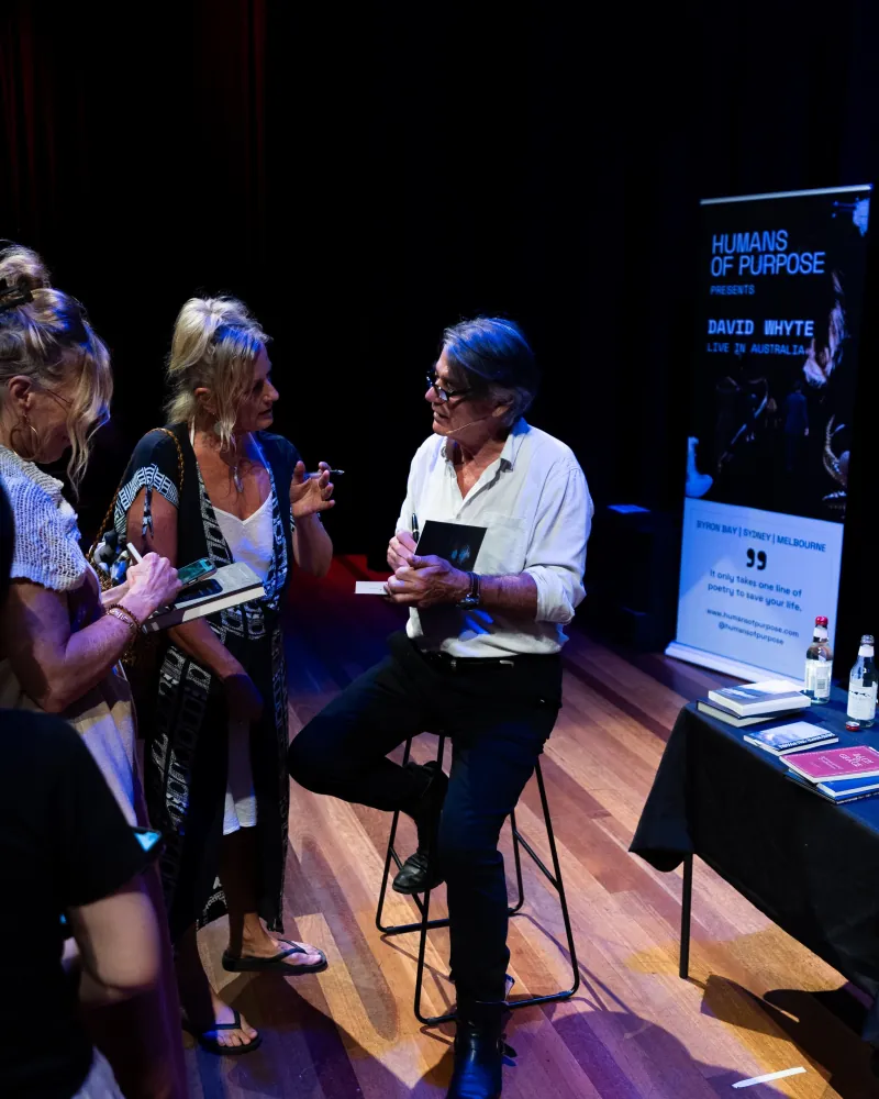 The production desk at an event