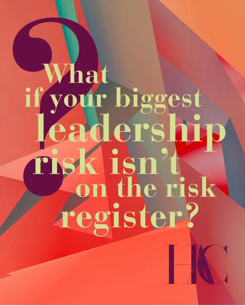 Editorial poster: your biggest leadership risk